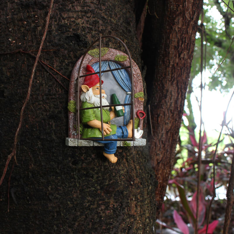 Gartenzwerg Fenster
