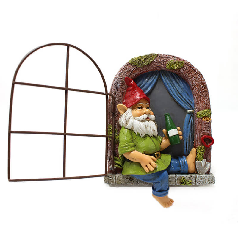 Gartenzwerg Fenster