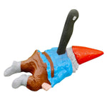 Gartenzwerg mit Messer im Rücken - Vignette | GZLustig