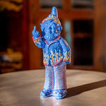 Gartenzwerg Mittelfinger Blau - Vignette | GZLustig