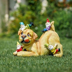 Gartenzwerg auf Hund - Vignette | GZLustig