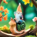 Gartenzwerg mit Schnecke - Vignette | GZLustig