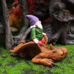 Gartenzwerg mit Drache - Vignette | GZLustig