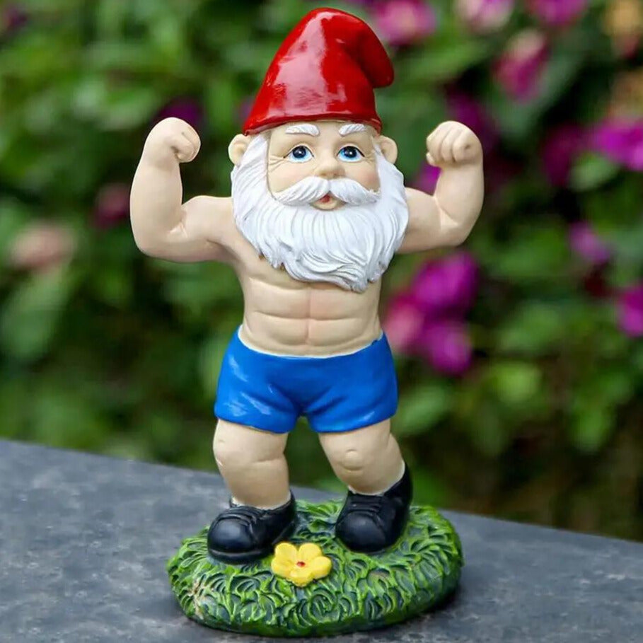 Bodybuilder Gartenzwerg