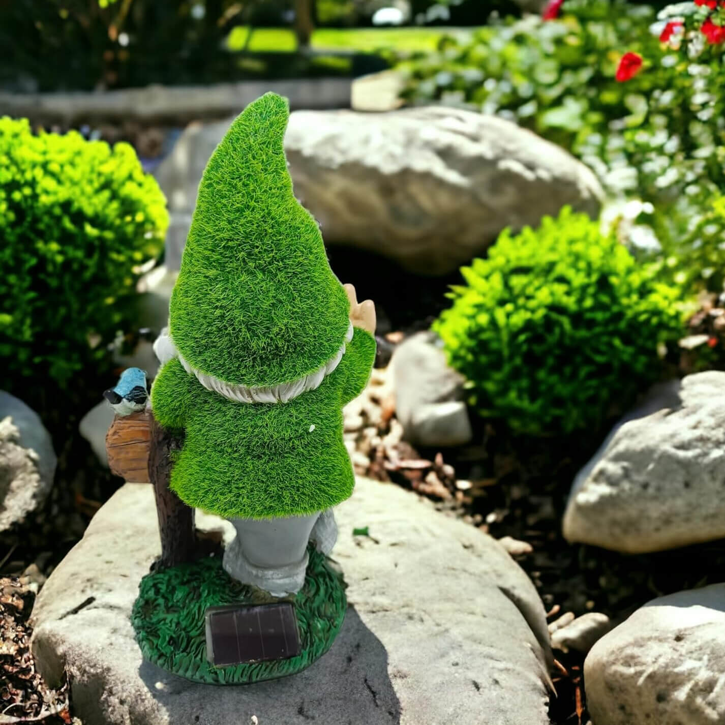 Gnometastic DIY-Zwerg Mit Mittelfinger & Schild – 22,9 Cm, Unlackiert Zum Selbstbemalen