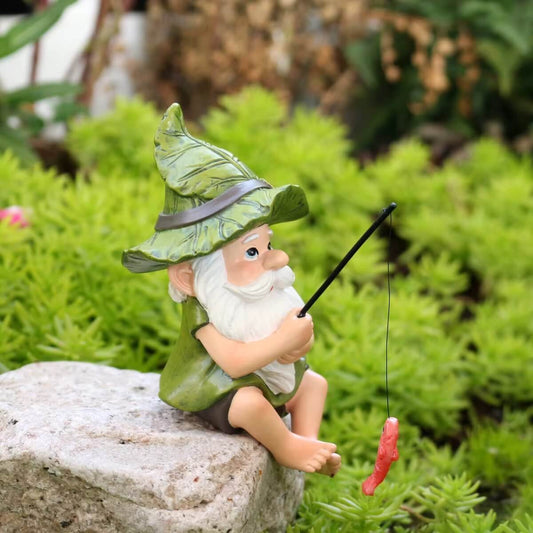 Gartenzwerg Angler
