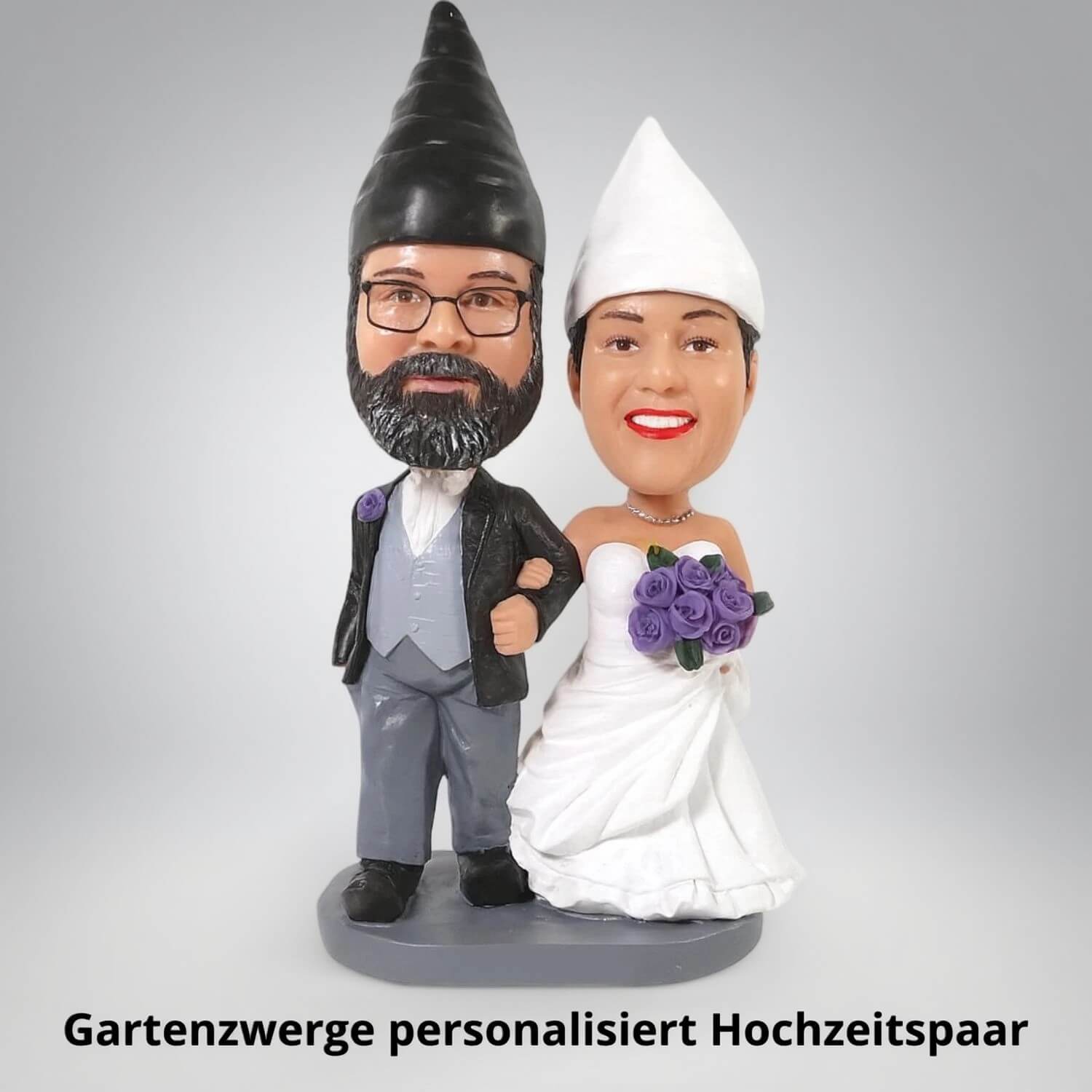 Gartenzwerge personalisiert Hochzeitspaar