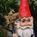 Gartenzwerg mit Willkommensschild - Vignette | GZLustig