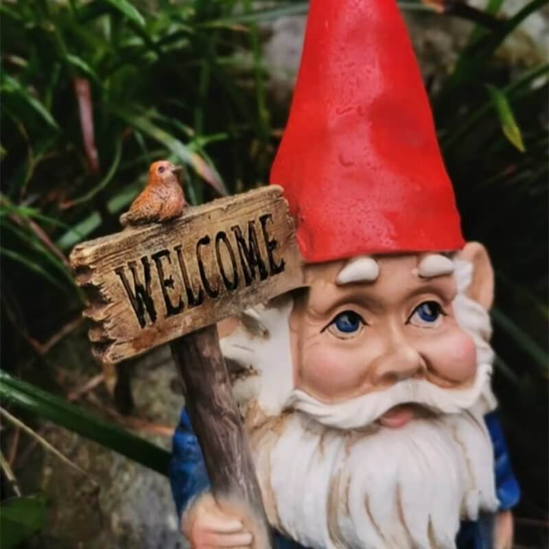 Gartenzwerg Willkommensschild
