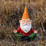 Meditierender Gartenzwerg mit gelber Mütze - Vignette | GZLustig